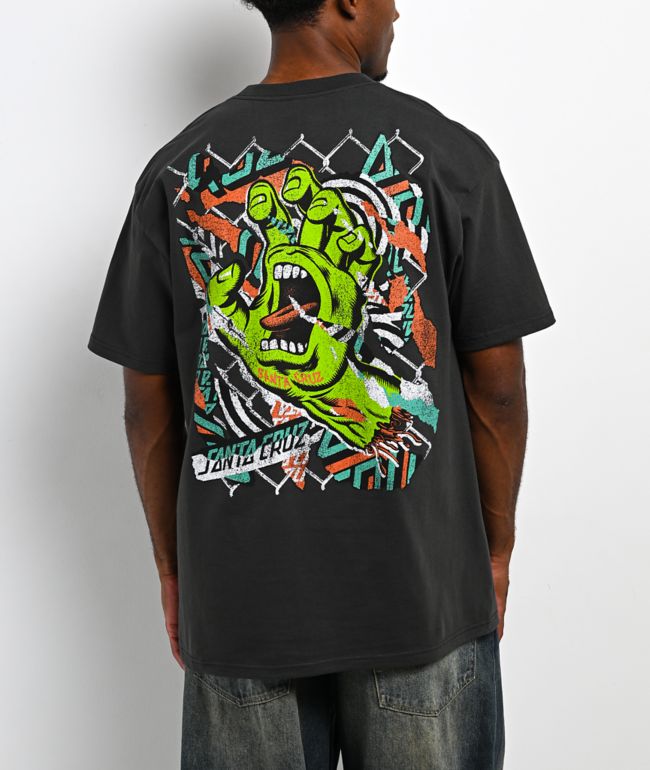 Santa Cruz Damaged Charcoal T-Shirt - Santa Cruz Skate