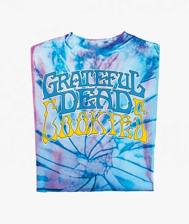 Cookies x Grateful Dead Bear Blue Tie Dye T-Shirt - Cookies Clothing