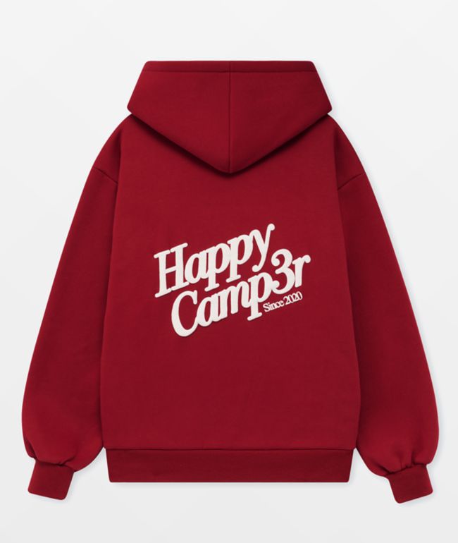 Happy Camp3r Garden Confetti Puff Core Dark Cherry Hoodie - Happy Camp3r