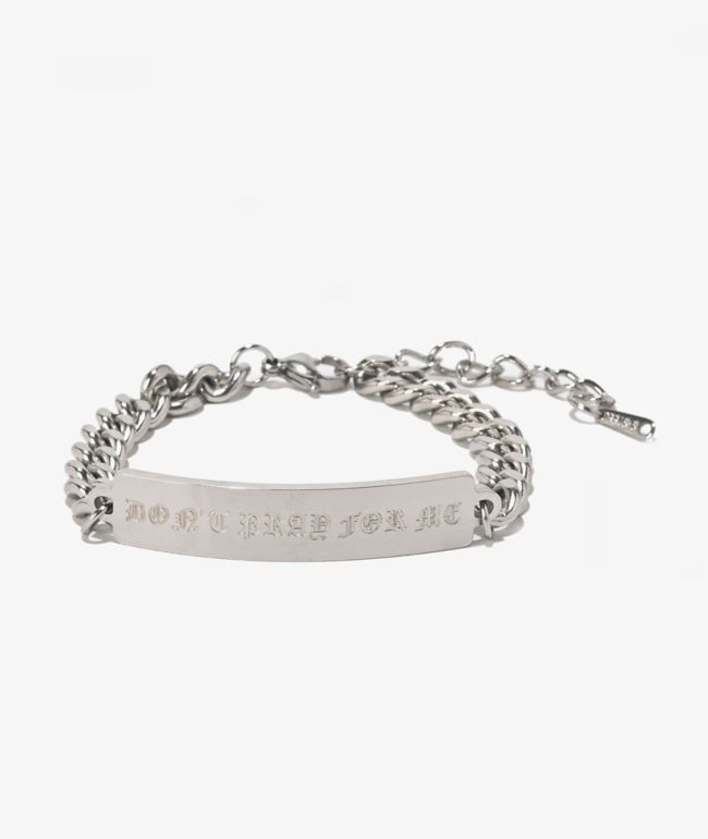 Lurking Class by Sketchy Tank Don’t Pray For Me ID Silver Bracelet - Lurking Class by Sketchy Tank