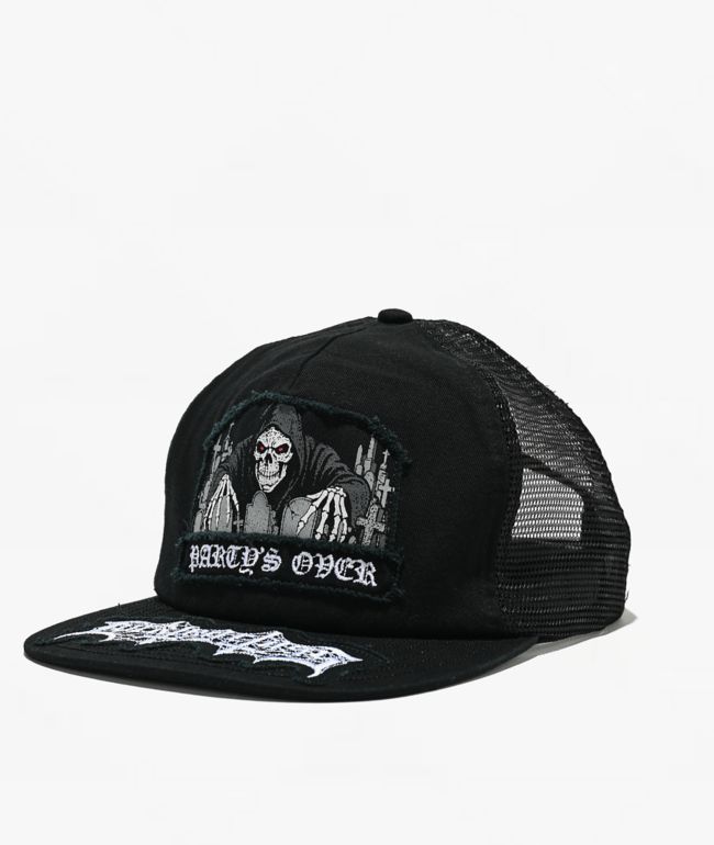 Lurking Class by Sketchy Tank Partys Over Black Trucker Hat - Lurking Class by Sketchy Tank