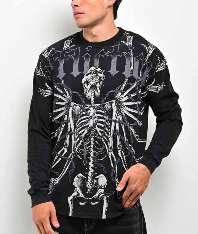 Affliction Obsidian Black Long Sleeve T-Shirt - Affliction