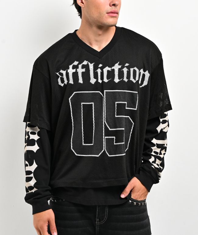 Affliction Black Jersey 2fer T-Shirt - Affliction