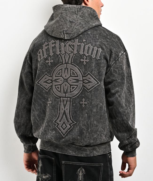 Affliction Vesper Black Wash Hoodie - Affliction
