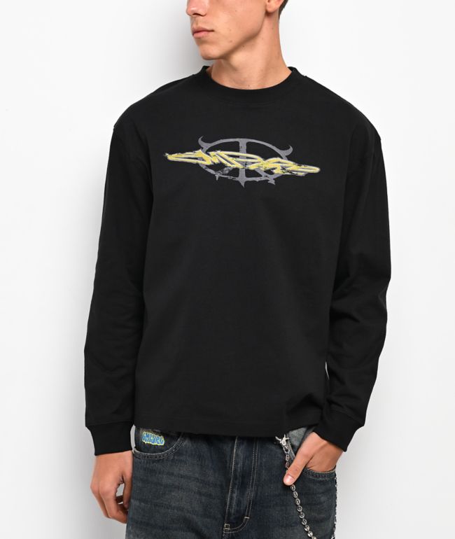 Empyre Skurf Peace Sign Black Long Sleeve T-Shirt - Empyre