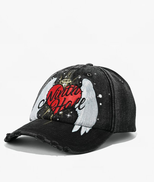 Ninth Hall Angel Rhinestone Black Snapback Hat - Vitriol