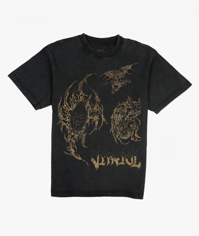 Vitriol Flash Of Darkness Black Wash T-Shirt - Vitriol