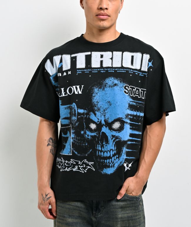 Vitriol Printed Collage Black T-Shirt - Vitriol