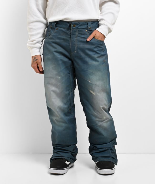 686 Deconstructed Denim Indigo 10K Snowboard Pants 2027 - 686