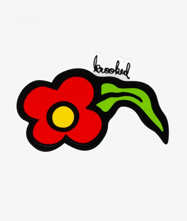 Krooked Wildstyle Flower Sticker - Krooked Skateboards