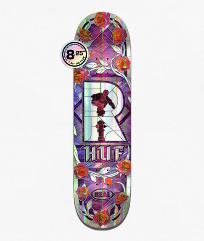 Real Hufnagel Holographic Cathedral 8.25" Skateboard Deck - Real Skateboards