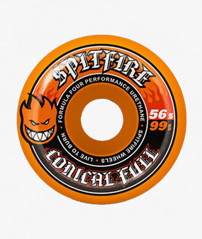 Spitfire Formula Four Conical Full 56mm 99a Orange Skateboard Wheels - Spitfire