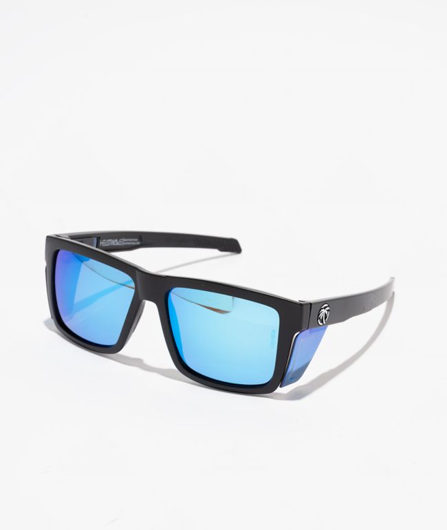 Heat Wave Performance Vise Galaxy Z87+ Black & Blue Sunglasses - Heat Wave