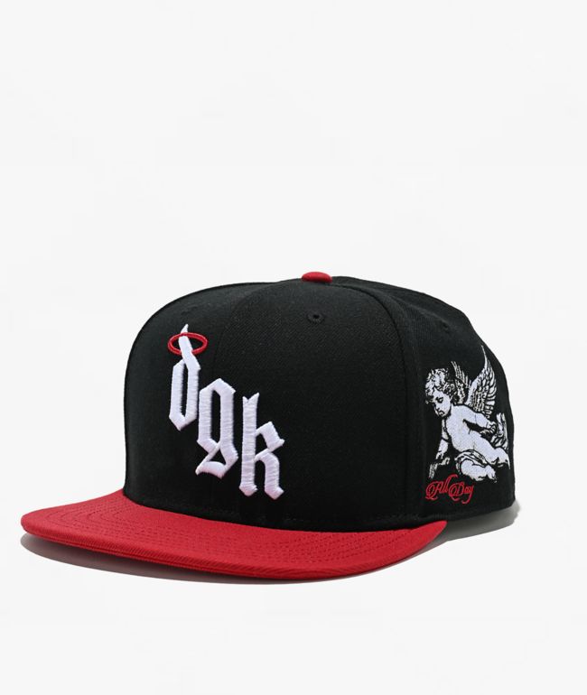 DGK Angelic Black & Red Snapback Hat - DGK