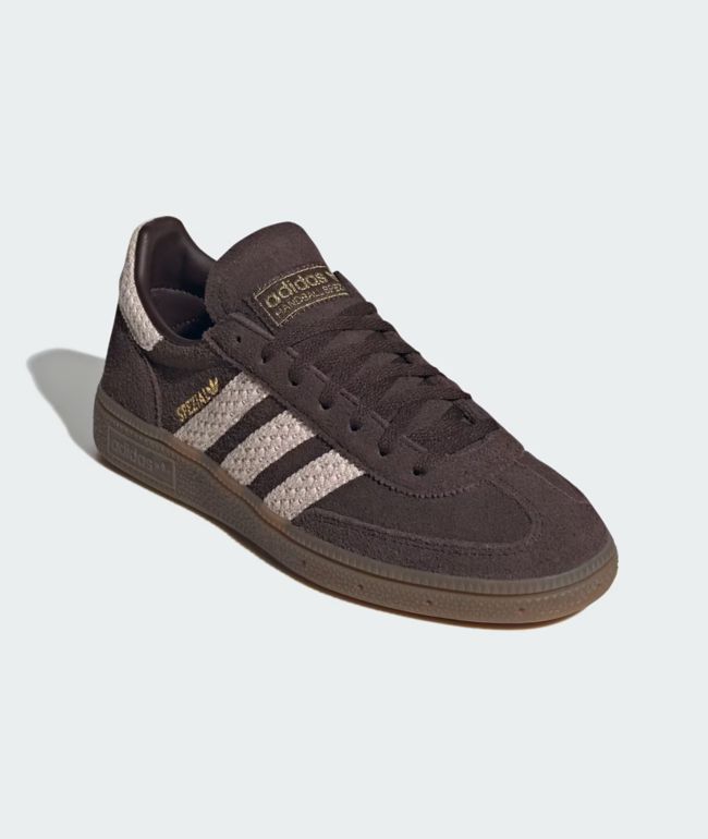 adidas Originals Handball Spezial Crochet Aurora Coffe, Wonder Quartz & Gold Metallic Shoes - adidas