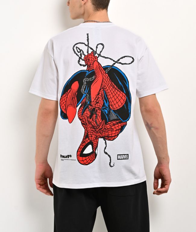 HUF x Marvel Spider-Man Upside Down White T-Shirt - HUF