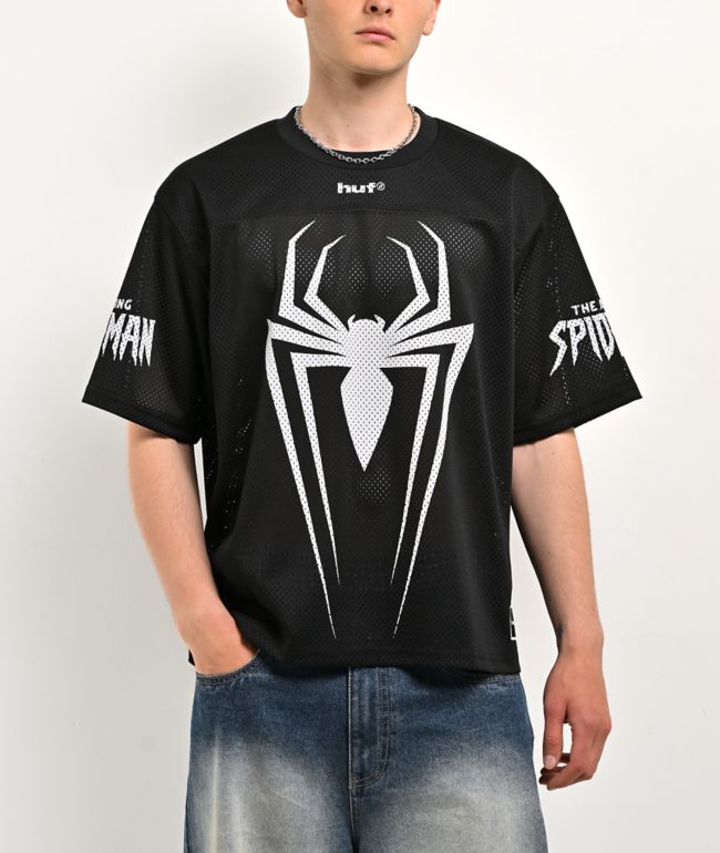 HUF x Spider-Man Black Football Jersey - HUF