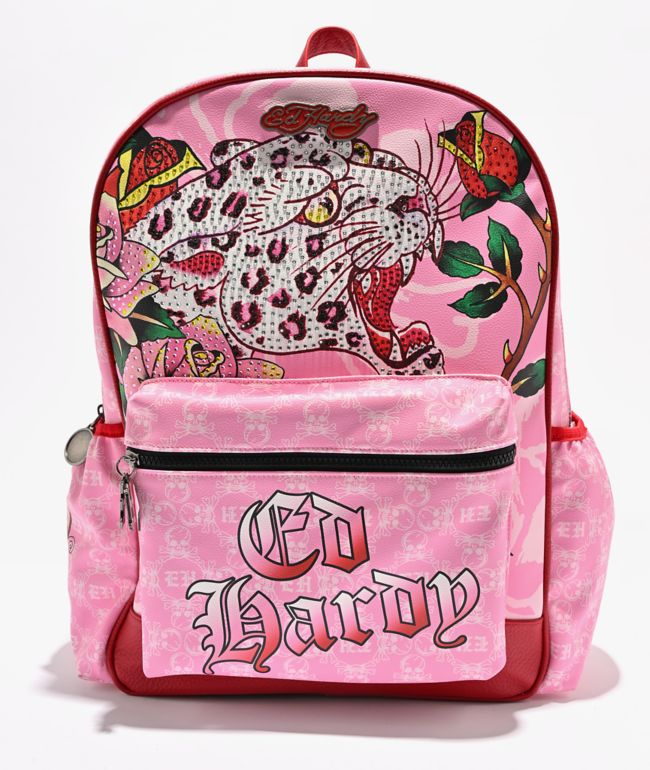 Ed Hardy Darleen Pink Backpack - Ed Hardy