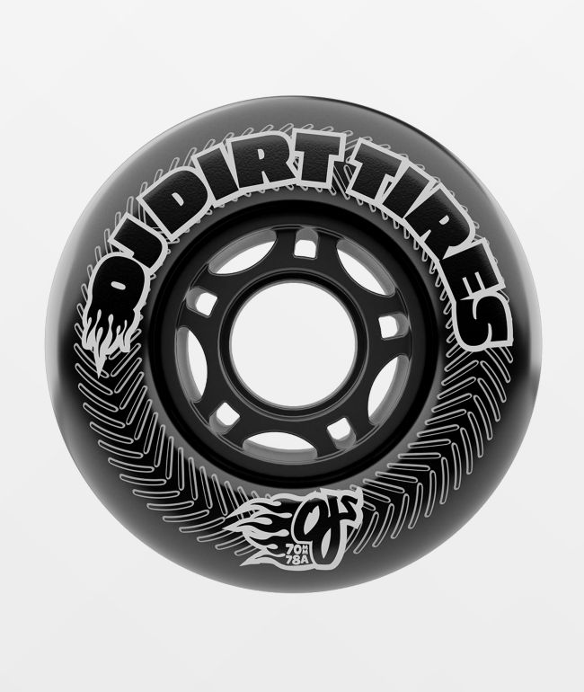 OJ Dirt Tires Thunder Juice 70mm 78a Black Cruiser Skateboard Wheels - OJ Wheels