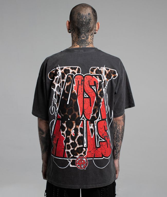 VLONE x Lost Hills Animal Black Wash T-Shirt - VLONE