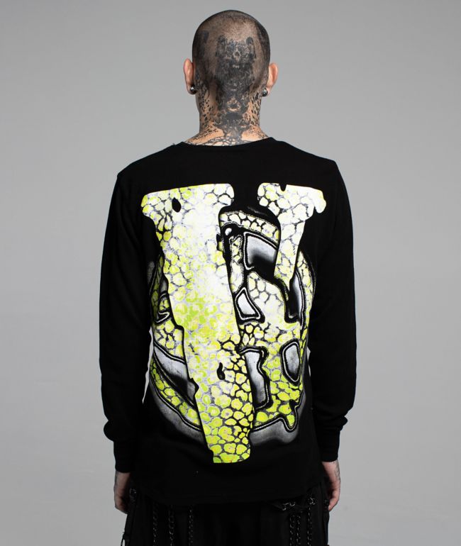 VLONE x Lost Hills Slime Grey Wash Long Sleeve T-Shirt - VLONE