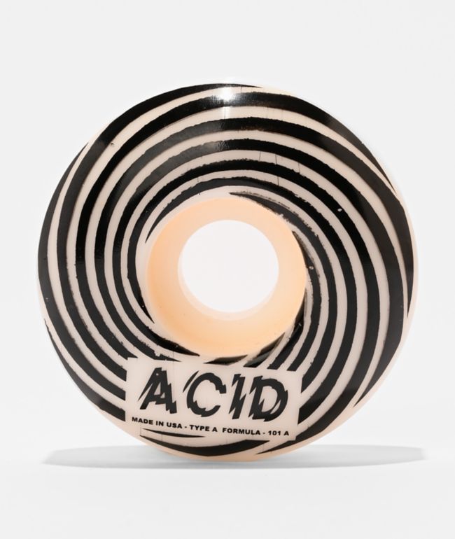Acid Chemical Swirly 52mm 101a White Skateboard Wheels - Acid Chemical Co.