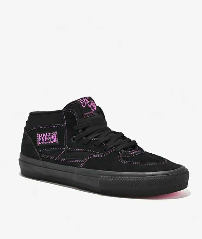 Vans Skate Half Cab Black & Magenta Skate Shoes - Vans