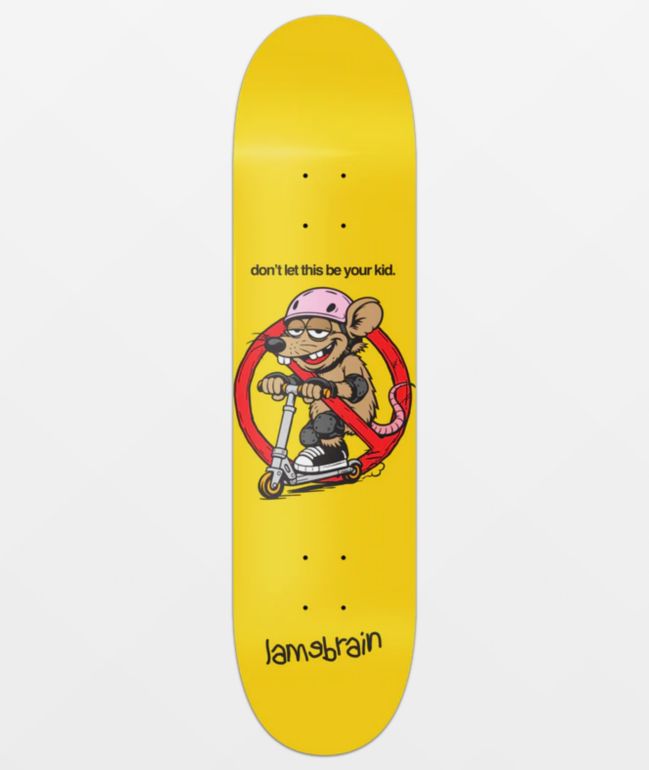 Lamebrain Just Say No 8.0" Skateboard Deck - Lamebrain Skateboards