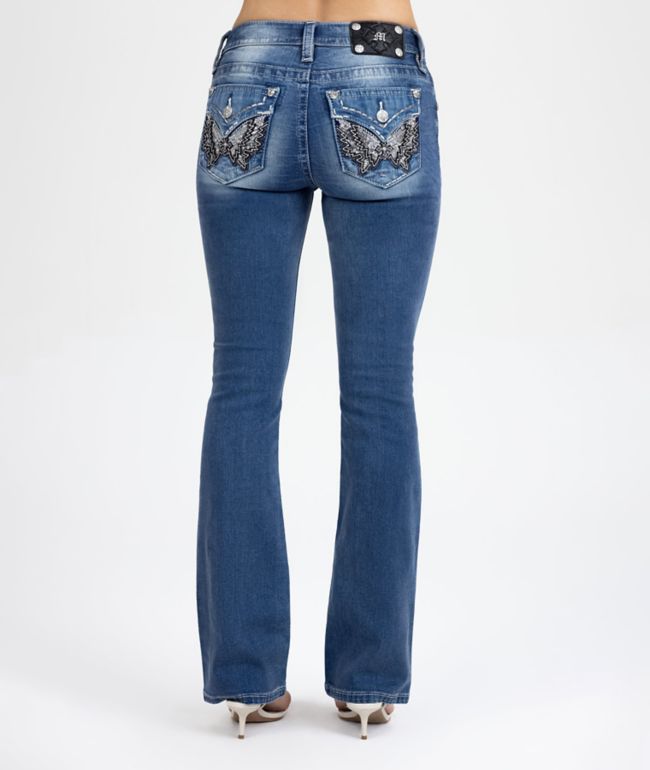 Miss Me Ariana Wings Medium Wash Bootcut Jeans - Miss Me