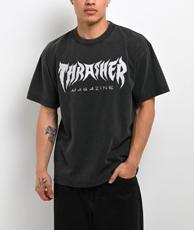 Thrasher Vintage Metal Black Wash T-Shirt - Thrasher