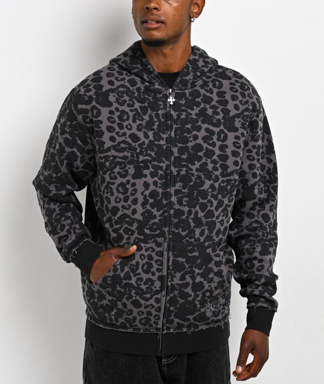 DGK Reckless Black Leopard Zip Hoodie - DGK