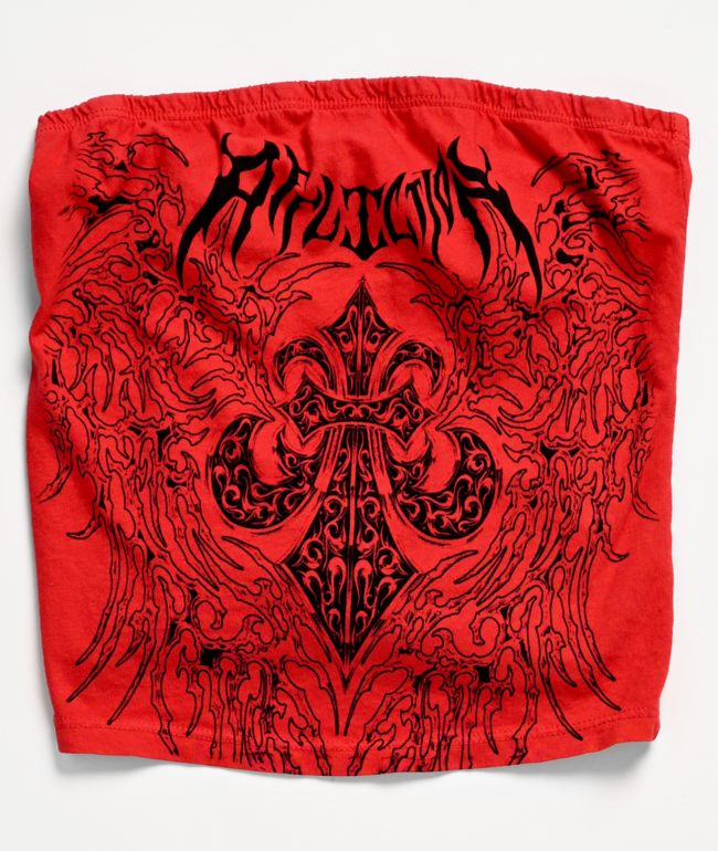Affliction Liquid Signify Red Tube Top - Affliction