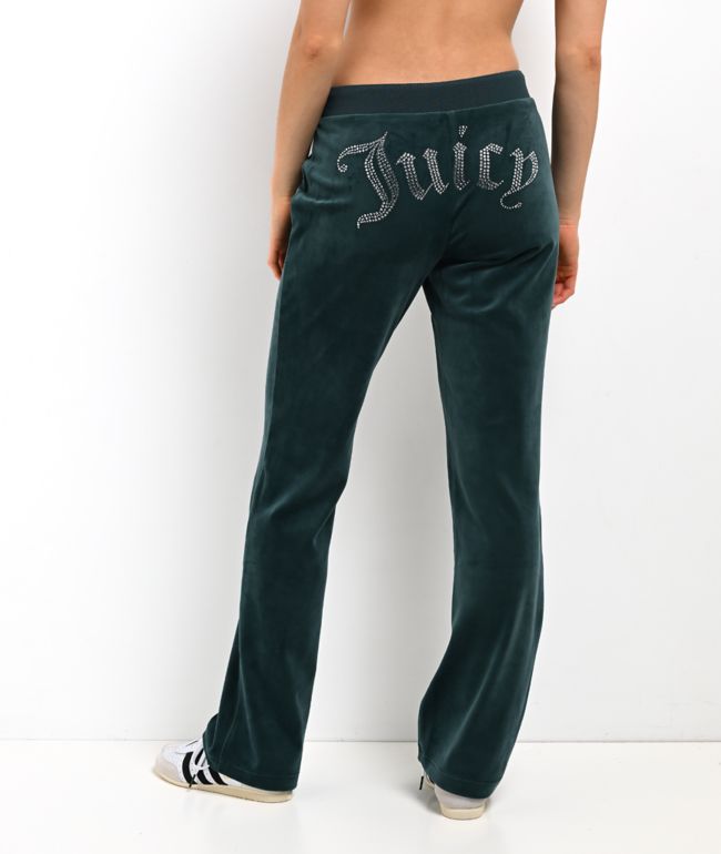 Juicy Couture OG Big Bling Junebug Velour Track Pants - Juicy Couture