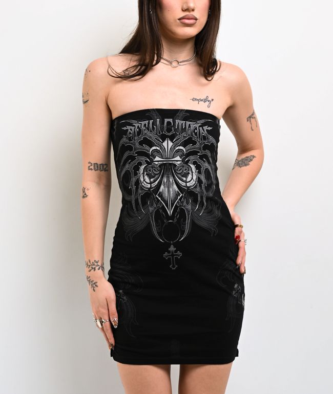 Affliction Shred Fest Black Tube Dress - Affliction