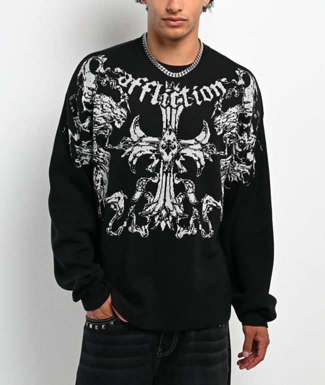 Affliction Jump Black Sweater - Affliction