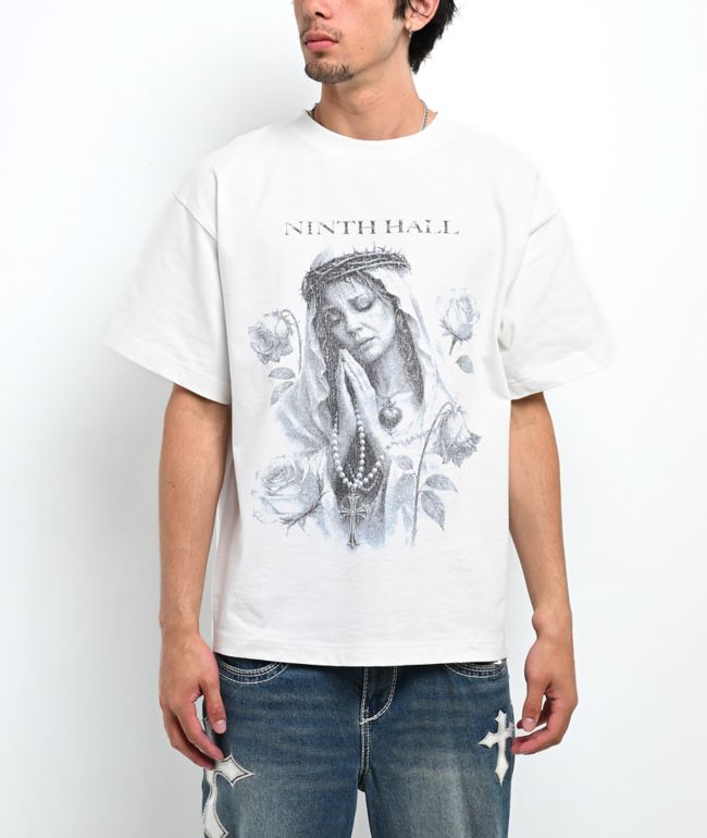Ninth Hall Mother Mary Off White T-Shirt - Ninth Hall