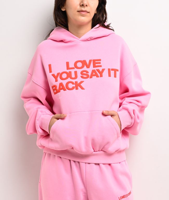 Lonely Ghost Ways To Say ILY Pink Hoodie - Lonely Ghost