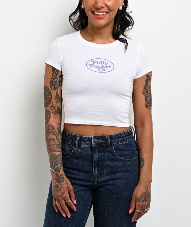 Polly Pocket Believe White Crop T-Shirt - Masters of the Universe
