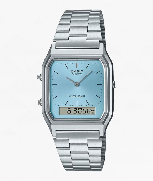 Casio AQ240E-7ACF White & Silver Analog Watch | Zumiez