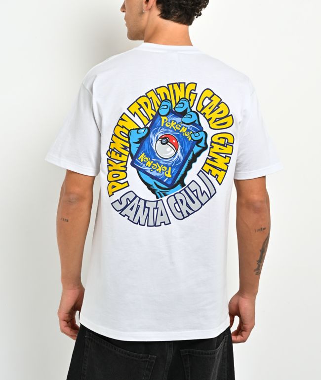 Santa Cruz x Pokémon TCG Hand White T-Shirt - Santa Cruz Skate