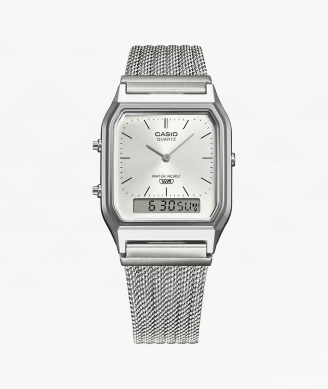 Casio AQ230EM-2A Silver Analog & Digital Watch - Casio