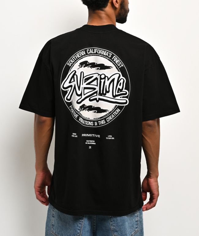 Primitive x Sublime Vibrations Color Changing Black Heavyweight T-Shirt - Primitive