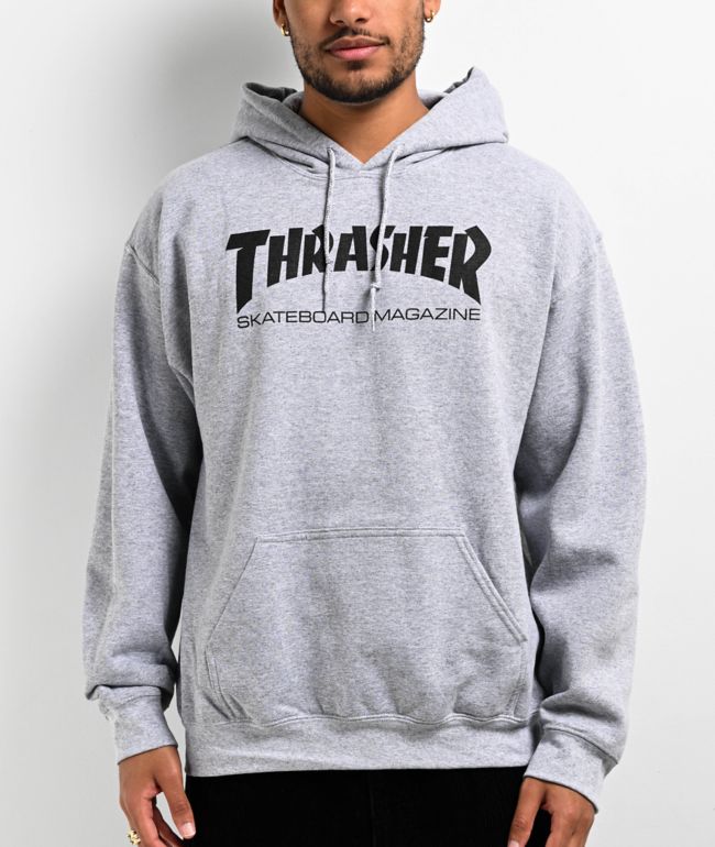 Thrasher Mag Logo Grey Hoodie - Thrasher