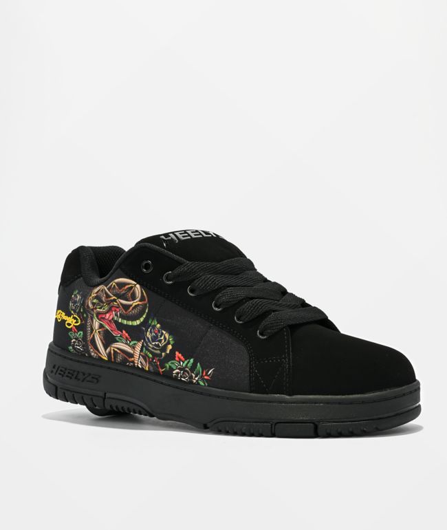 Heelys x Ed Hardy Kolect Snake Black Shoes - Heelys
