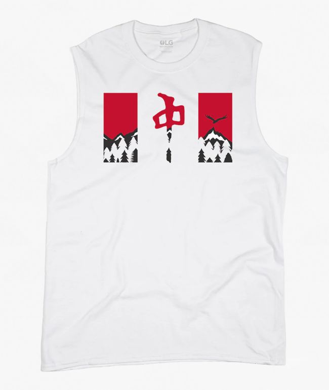 Red Dragon Nature Flag White Tank Top - Red Dragon