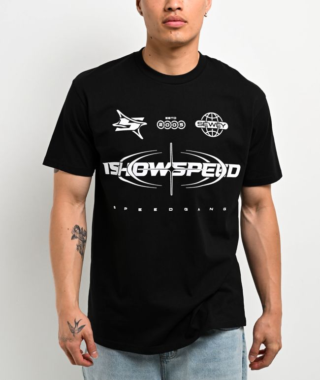 IShowSpeed Crosshair Black T-Shirt - IShowSpeed