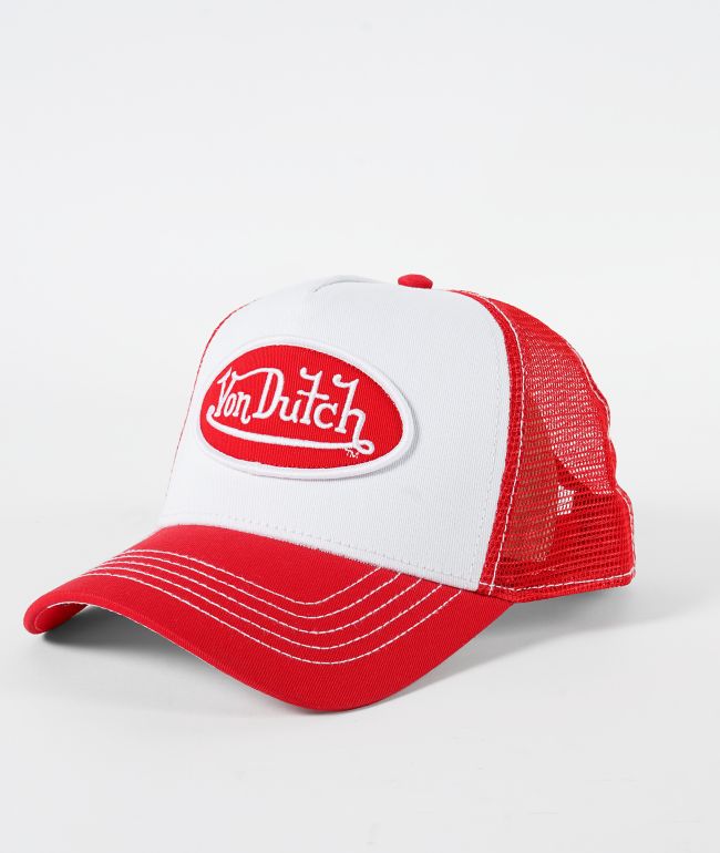 Von Dutch Canada Flag White & Red Trucker Hat - Von Dutch