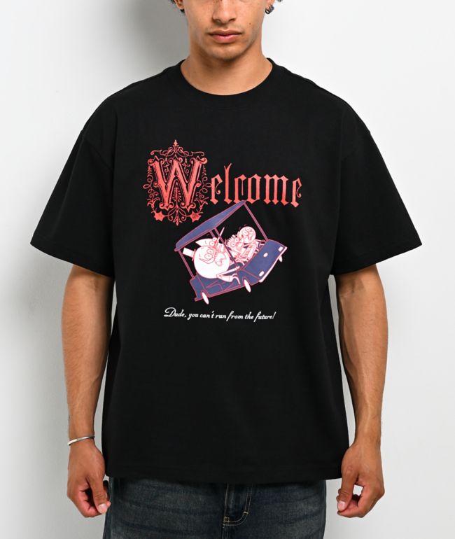 Welcome x Regular Show Golf Cart Black T-Shirt - Welcome Skateboards
