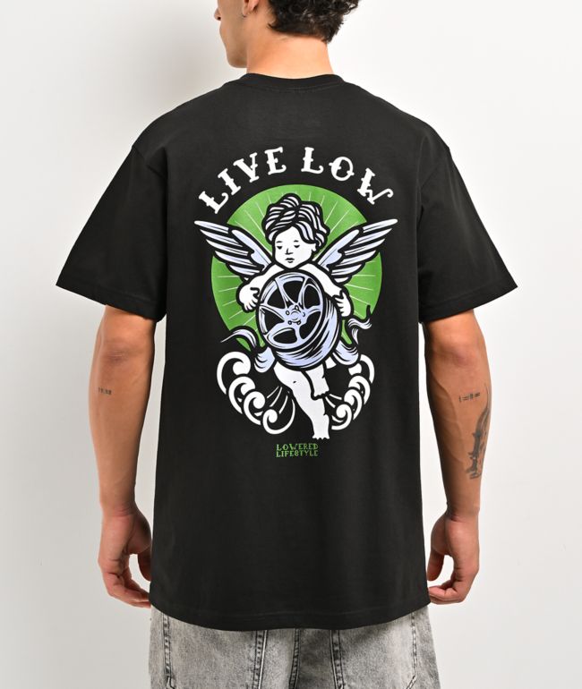 Lowered Lifestyle Live Low Cupid Black T-Shirt - Lowered Lifestyle