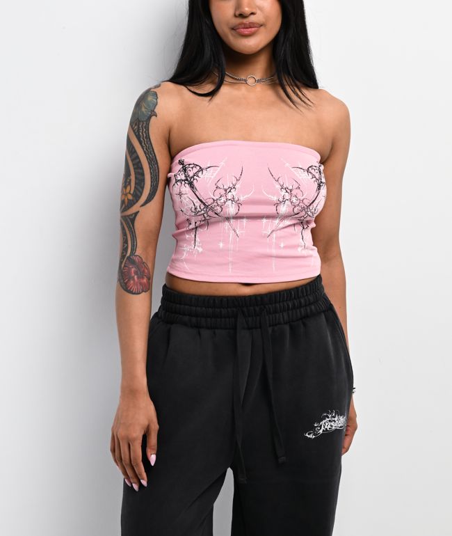 Insomnia Visuals Dagger Pink Tube Top - Insomnia Visuals